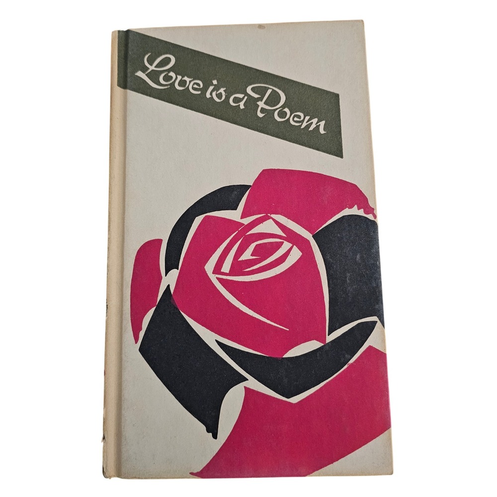 Love is a Poem Peter Pauper Press 1962 Vintage Hardcover Poetry Book Rose Cover